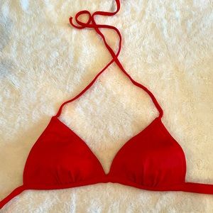 J. Crew red string bikini top
